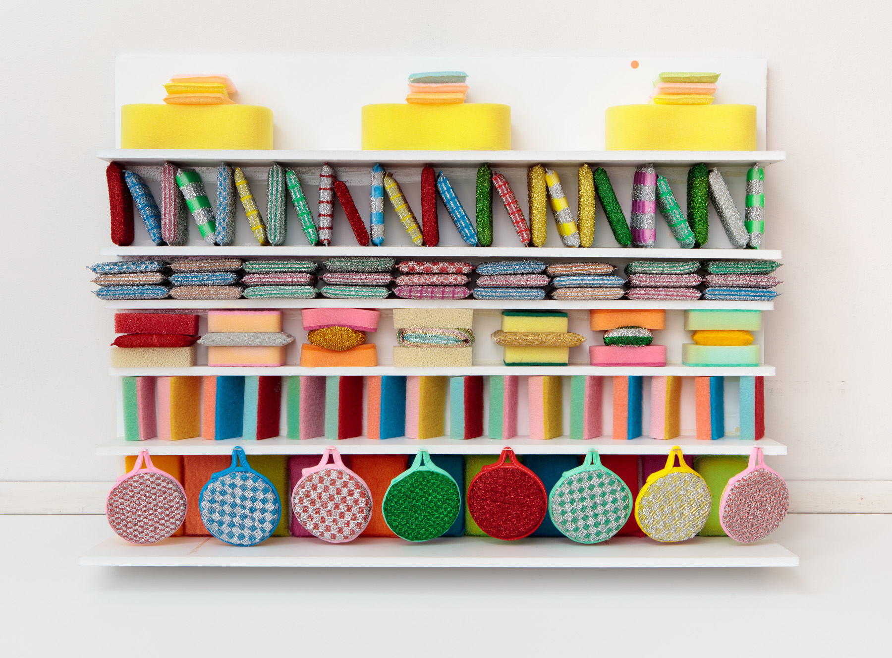Foam Core Shelf with Many different sponges